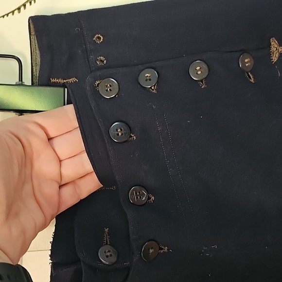 Vintage US Navy 1940s Blue Wool High-Waisted Sailor Trousers Womens 30 Classical - Picture 11 of 16